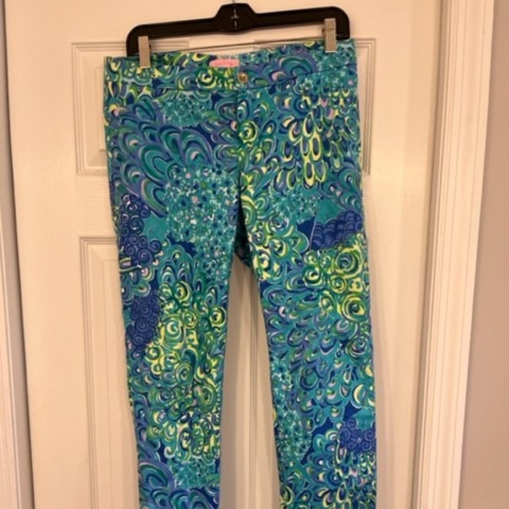 Lilly Pulitzer Size 6 Kelly Skinny Ankle Lilly's Lagoon